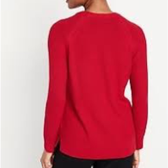 NWT OLD NAVY Textured Pullover Tunic Sweater  Color:
Robbie Red LARGE - Picture 2 of 4